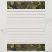 Elegante Gold Gothic Night Lined Rezept Seite Beil (Rückseite)