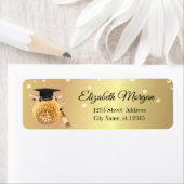 Elegante Gold Graduation Cap, Disco Ball, Confetti (Insitu)