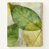 Elegante Gold Green Blätter 2025 Bekräftigungen Notizblock (Rückseite)