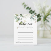 Elegante Gold Greenerity Bucket List Cards Postkarte (Stehend Vorderseite)