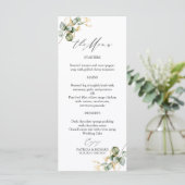 Elegante Gold Greenerity Wedding Menu Cards Menükarte (Stehend Vorderseite)