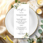 Elegante Gold Greenerity Wedding Menu Cards Menükarte<br><div class="desc">Bereiten Sie sich auf eine magische Reise der Liebe mit unserer atemberaubenden Hochzeitssuite vor, die speziell für Naturliebhaber gestaltet wurde! Diese fabelhafte Kollektion ist die ultimative Ergänzung zu Ihrem traumhaften Gartenfest oder zu einem bezaubernden Naturerlebnis. Hier finden Sie alles, was Sie brauchen, von einem atemberaubenden Willkommensschild bis hin zu personalisierten...</div>