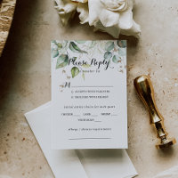 Elegante Gold Greenerity Wedding Menü UAWG
