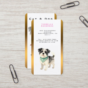 Elegante Gold-Grooming-Hund Personalisierte Kollek Visitenkarte