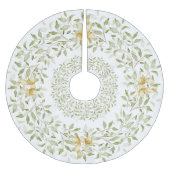 Elegante Gold Grün Weihnachten Wasserfarbe Moderne Polyester Weihnachtsbaumdecke (Vorderseite)