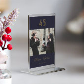 Elegante Gold Hand Letted Foto Table Card Tischnummer