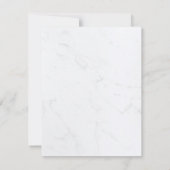 Elegante Gold Hand Script Monogram White Marmor Mitteilungskarte (Rückseite)