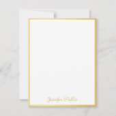 Elegante Gold Hand Script Personalisiert Template Mitteilungskarte (Vorderseite)