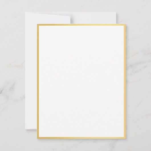 Elegante Gold Hand Script Personalisiert Template Mitteilungskarte (Rückseite)