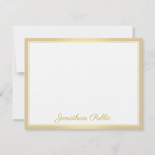 Elegante Gold Hand Script Text Vorlage Luxuriös (Vorderseite)