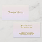 Elegante Gold Handgeschriebenes Skript Minimalisti Visitenkarte (Vorne/Hinten)