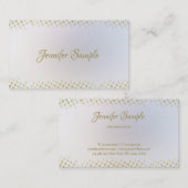Elegante Gold Handwriting Name Moderne Vorlage Visitenkarte (Vorne/Hinten)