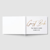 Elegante Gold Handwriting Simple Guest Book Gästebuch (Voll)