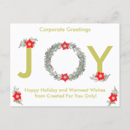 Elegante Gold Happy Holiday Corporate Card Feiertagspostkarte