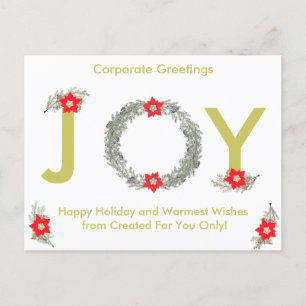 Elegante Gold Happy Holiday Corporate Card Feiertagspostkarte