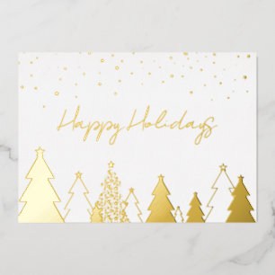 Elegante Gold Happy Holidays Company Foil Card Folien Feiertagskarte