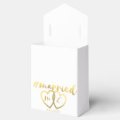Elegante Gold Hashtag Verheiratete Gastgeschenk Ho Geschenkschachtel (Geöffnet)