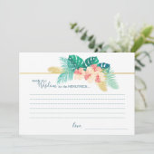 Elegante Gold Hawaiian Hibiskus Wedding Wisdom Car Ankündigung (Stehend Vorderseite)