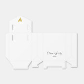 Elegante Gold Heart Chic White Gastgeschenk Hochze Geschenkschachtel (Ungefaltet)