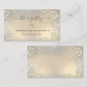 Elegante Gold Hearts Rahmen Hochzeit Begleitkarte (Vorne/Hinten)