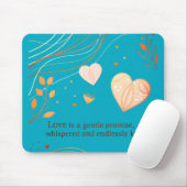 Elegante Gold-Herz-Liebeskunst Mousepad (Mit Mouse)