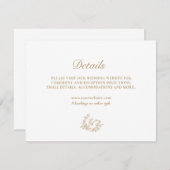 Elegante Gold-Hochzeitskarte Einladung (Vorne/Hinten)