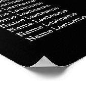 Elegante Gold Hochzeitssatellite Poster (Ecke)