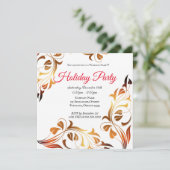 Elegante Gold Holiday Party Company Einladung (Stehend Vorderseite)