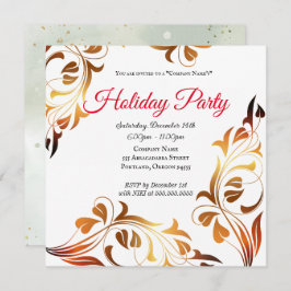 Elegante Gold Holiday Party Company Einladung