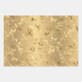 Elegante Gold Hummingbirds Wrapping Paper Sheets Geschenkpapier Set (Vorderseite 2)