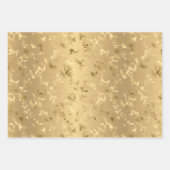 Elegante Gold Hummingbirds Wrapping Paper Sheets Geschenkpapier Set (Vorderseite)