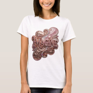 Elegante Gold IMAGINE 3D-Textkunst T-Shirt