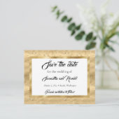 Elegante Gold Imitate Foil Wedding Save the date Ankündigungspostkarte (Stehend Vorderseite)