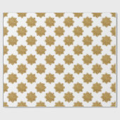 Elegante Gold Imitats Glitzer Snowflake Geschenkpapier (Flach)