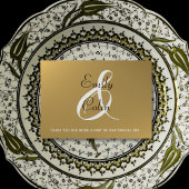 Elegante Gold Individuelle Platzkarte Tischnummer