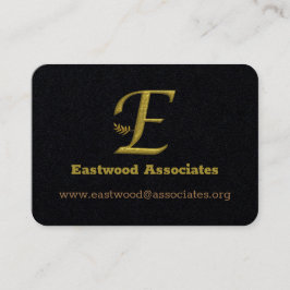 Elegante Gold Initial Letter E Logo Business Card Visitenkarte