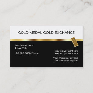 Elegante Gold-Investment-Geschäftskarten Visitenkarte
