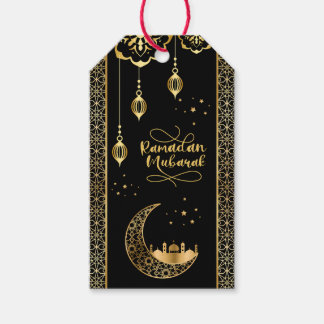 Elegante Gold Islamic Patterns Ramadan Mubarak Geschenkanhänger