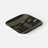 Elegante Gold Islamic Patterns Ramadan Mubarak Pappteller (Gewinkelt)