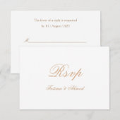 Elegante Gold Islamic Wedding RSVP Card Karte (Vorne/Hinten)
