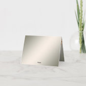 Elegante Gold Jewel Blume Danke Karte (Rückseite)