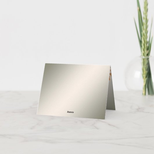 Elegante Gold Jewel Blume Danke Karte (Rückseite)