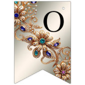 Elegante Gold Jewel Blume Jagdflagge Wimpelkette (Zweite Fahne)