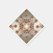 Elegante Gold Jewel Blume Napkins Serviette (Ecke)