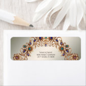 Elegante Gold Jewel Blume Rücksendeadresse (Insitu)