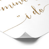 Elegante Gold Kalligrafie Donut Mind, wenn ich unt Poster (Ecke)