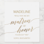 Elegante Gold-Kalligrafie ist mein Ehrensommer Weinetikett (Einzelnes Label)