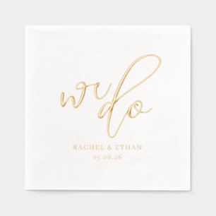 Elegante Gold-Kalligrafie Servietten Mit Folie