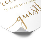 Elegante Gold-Kalligraphie für die Aufnahme Poster (Ecke)