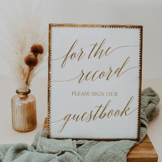 Elegante Gold-Kalligraphie für die Aufnahme Poster